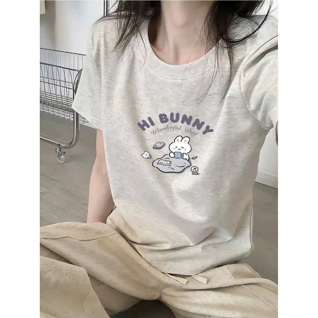 Áo thun nữ Ngắn tay thun Giấy, Xược mặc hè in hình style Hàn Quốc menina_studio, áo thun giấy cổ tròn ngắn tay siêu xinh