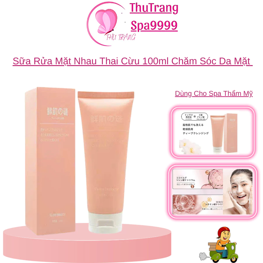 Sữa Rửa Mặt Nhau Thai Cừu Hộp 100ml | Sữa Rửa Mặt Tế Bào Gốc Cuống Rốn Nhật Bản Chăm Sóc Da