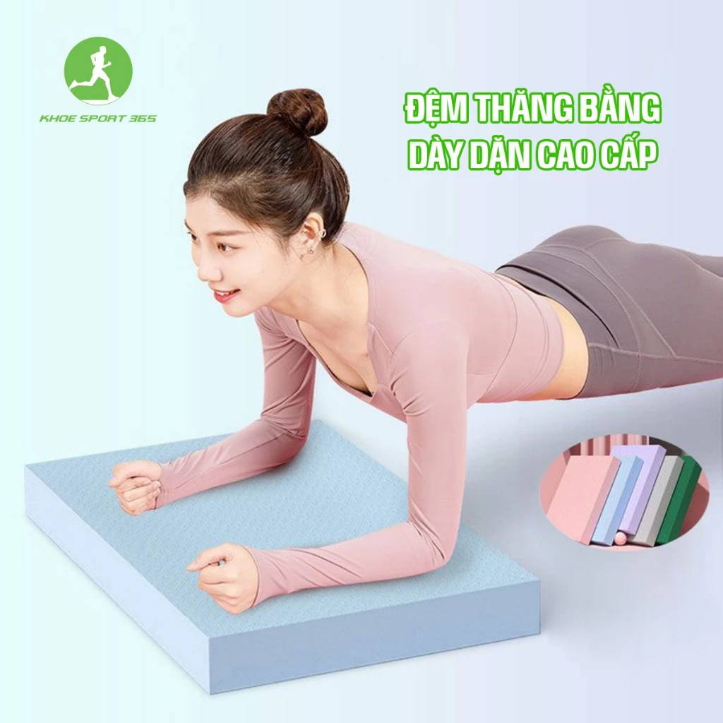 Đệm thăng bằng tập yoga chất liệu TPE đàn hồi, Đệm phẳng TPE hỗ trợ tập yoga tại nhà