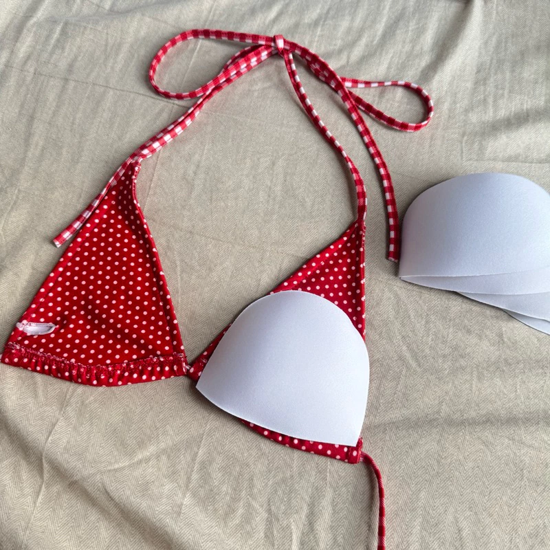 MOLLYE - 1 CẶP MÚT NGỰC CHỮ U size 32 (v1 dưới 85cm) loại mỏng tạo form BIKINI loại tốt, mút bikini tiện lợi