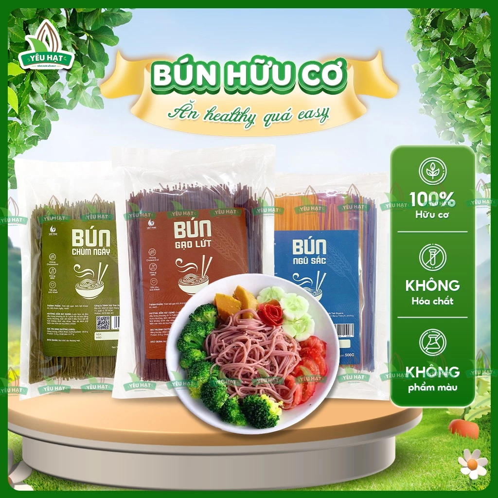 [DAI NGON] Bún Gạo Lứt, Ngũ Sắc, Chùm Ngây Eat Clean - Bún Khô Sợi Nhỏ Ăn Kiêng Giảm Cân Ăn Dặm Yêu Hạt