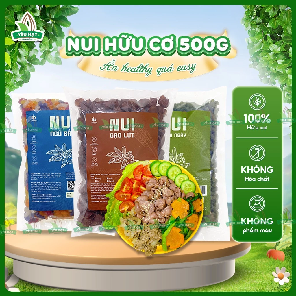 [NGON] Nui Gạo Lứt, Nui Ngũ Sắc, Nui Chùm Ngây Ăn Eat Clean Thực Dưỡng Siêu Ngon Yêu Hạt