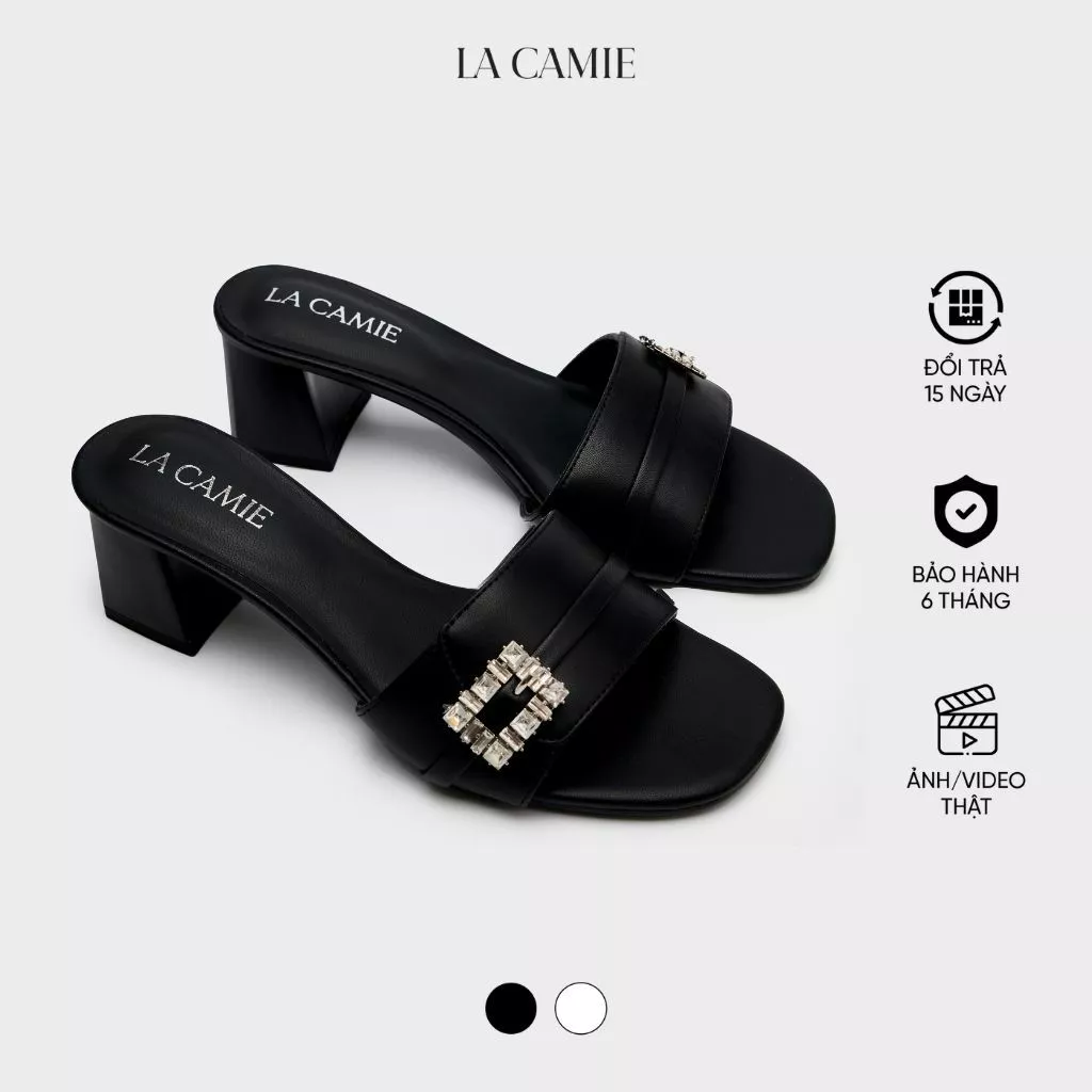 Dép cao thiết kế trẻ trung hiện đại chât liệu da thương hiệu LaCamie GC5B0091