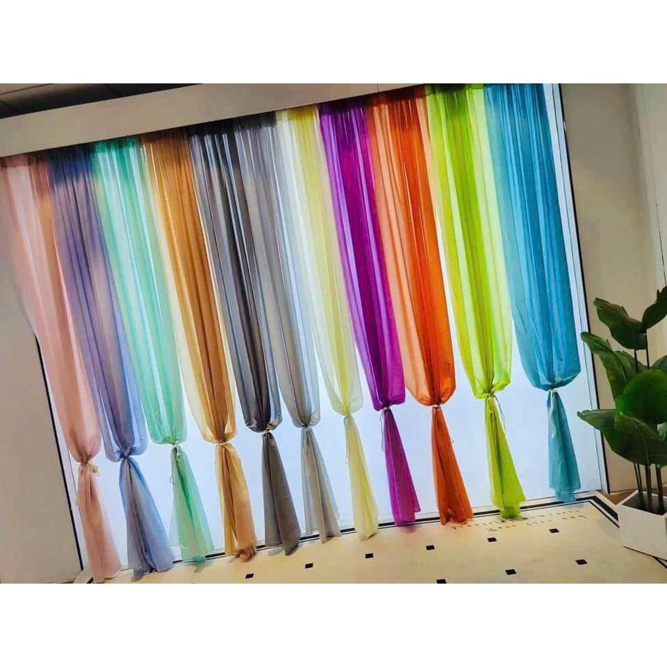 Rèm voan lụa xịn, ngăn phòng ngủ, phòng spa, cửa sổ, may sẵn