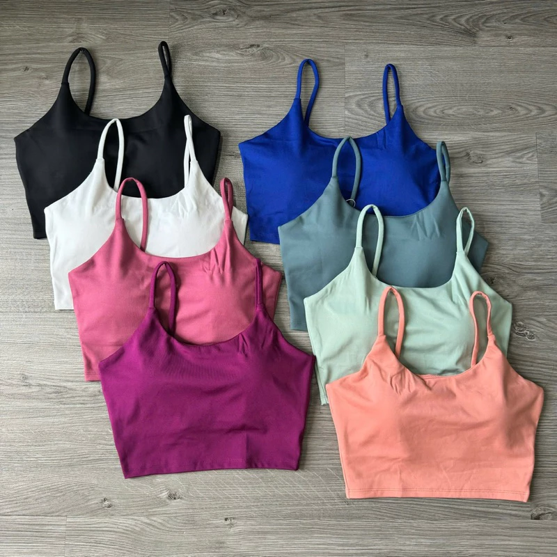 Áo Bra Tập Gym Yoga Nữ Dáng 2 Dây ACT4 2 Lớp Vải Thun Lạnh CO Dãn 4 Chiều