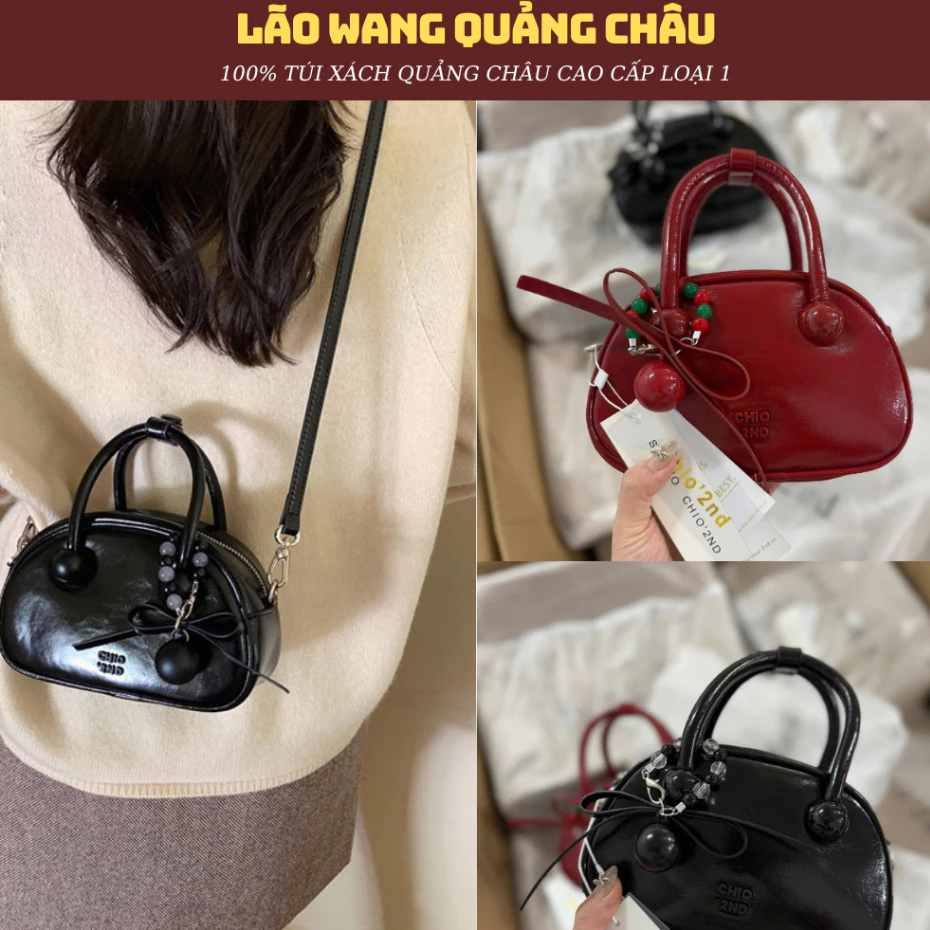 Túi Nữ Chio2nd Trống Bầu - Chất Liệu Da Siêu Mềm, Kèm Charm Phong Cách, Hàng Nội Địa Trung