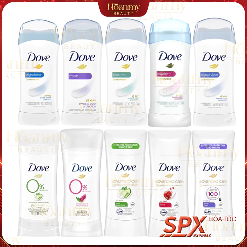Sáp khử mùi Dove USA khô thoáng suốt 24H
