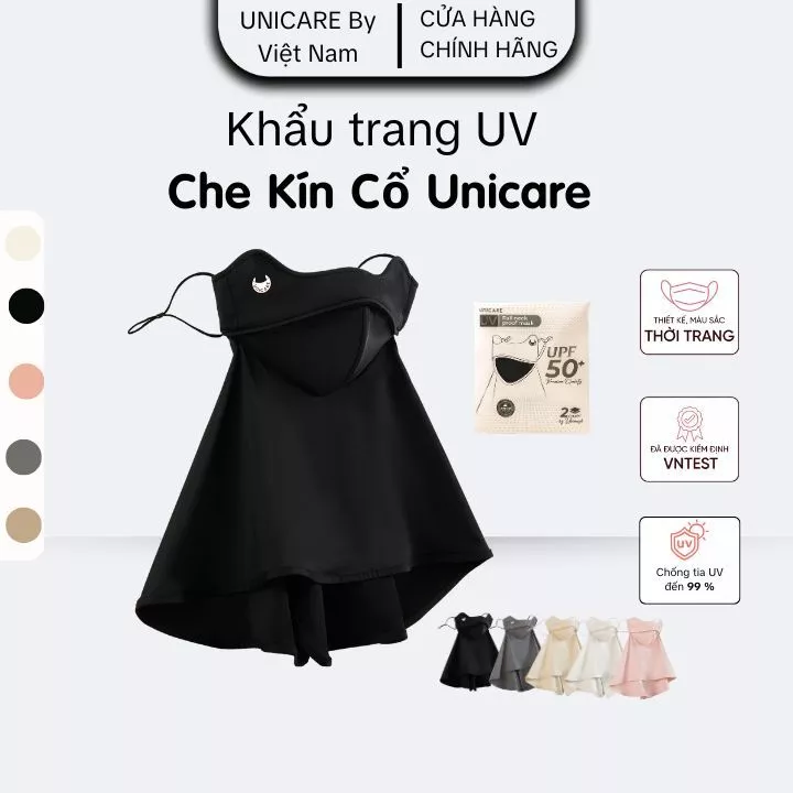 [LIVE KOC] Combo 2 chiếc Khẩu Trang Unicare UV - Full Neck Proof Chống nắng ngăn tia UV mềm mại thoáng khí