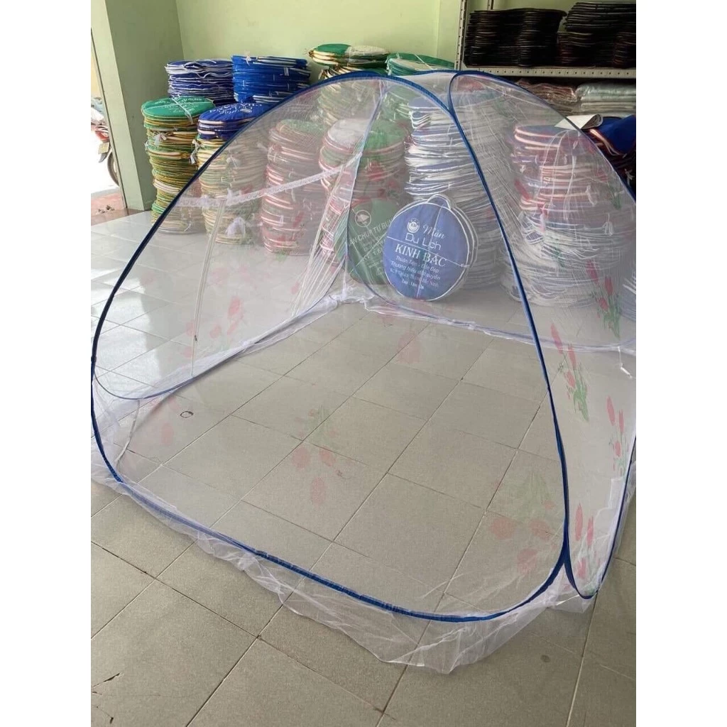 mùng chụp 2m2 x 2m tự bung chống muỗi , ngăn côn trùng đỉnh chóp không đáy