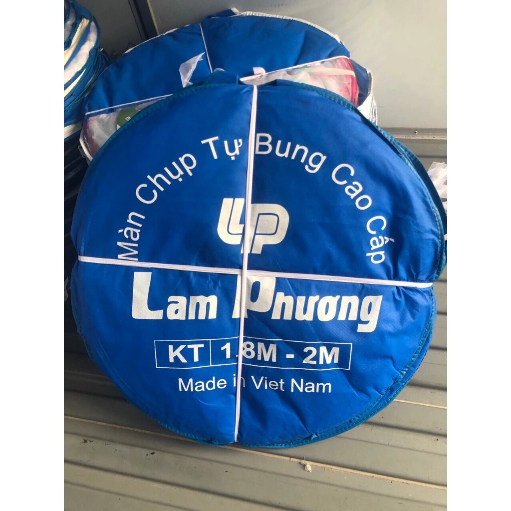 mùng chụp 1m8 x 2m tự bung chống muỗi , ngăn côn trùng đỉnh chóp không đáy