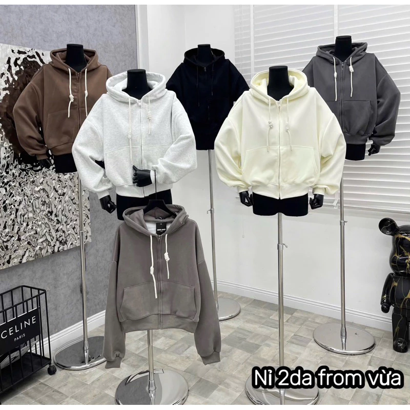 Áo Khoác Nỉ Dây Xoắn Lửng 2 Da QC Co Giãn, áo khoác chống nắng nữ 2 túi ngoài form 35-60kg vải mịn đẹp không xù Top