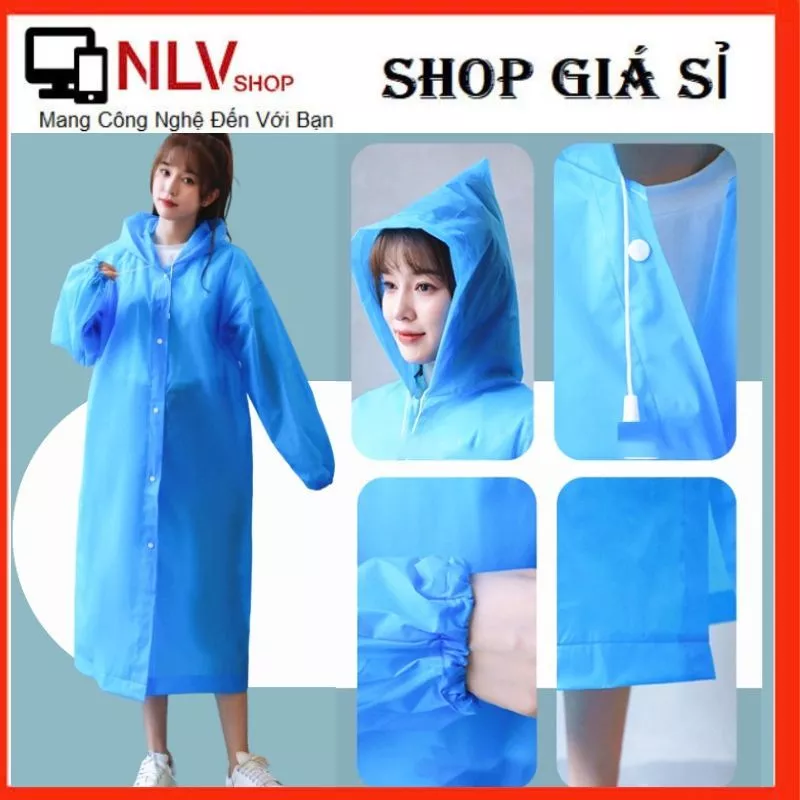 Áo mưa một người,có mũ che,loại áo mưa bấm nút.Áó mưa EVA dùng một lần tiện cho đi du lịch dã ngoại#