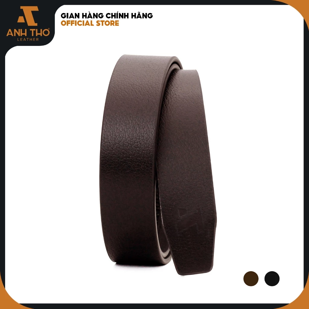 Thắt lưng da bò khóa tự động Anh Tho Leather - DTM4 (không đầu khóa)
