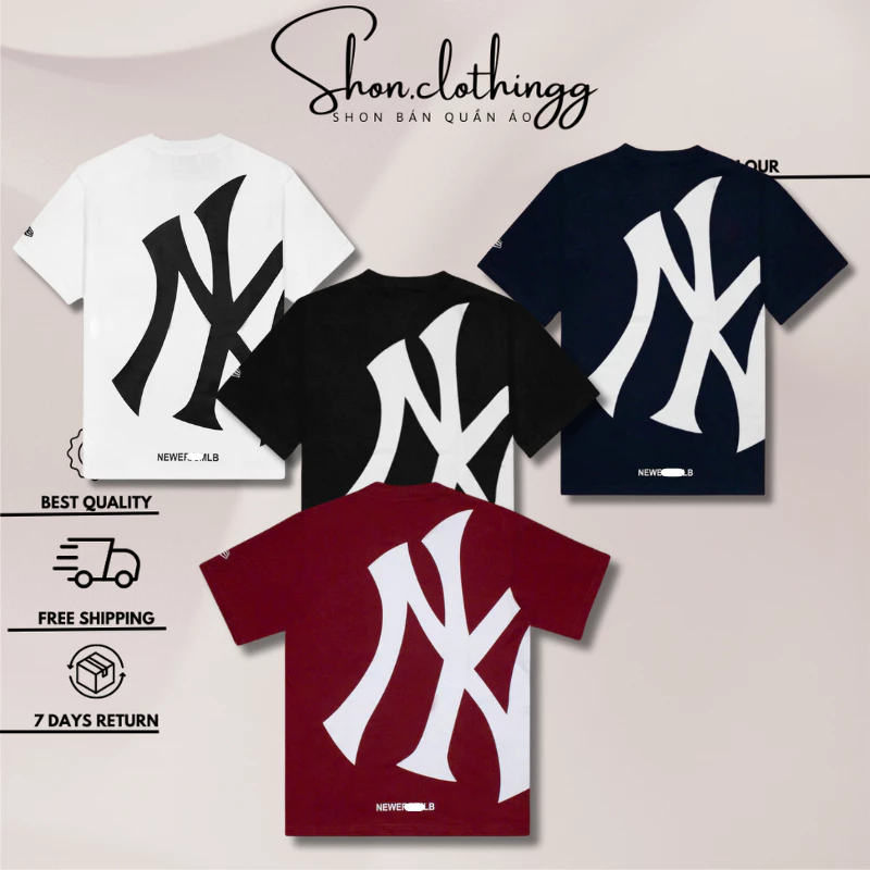 Áo Thun Mờ Lờ Bê Thêu Xù Logo Basic Form Đẹp Chất Cotton 2 Chiều Dày Dặn Thoáng Mát Full Tem Tag Mạc