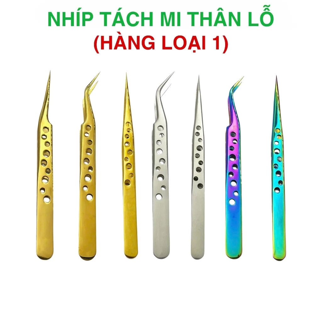 [Hàng loại 1] Nhíp tách mi thân lỗ loại cao cấp dùng tách mi, gắp mi nối (dụng cụ nối mi)
