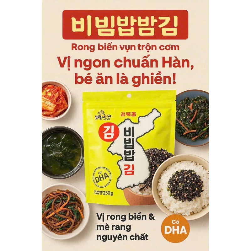 rong biển canxi ăn liền gói 250g