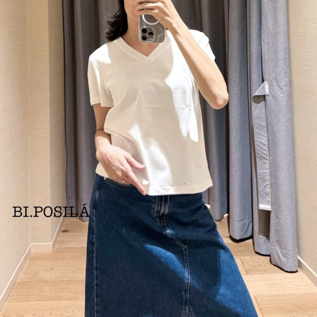 [A02- HÀNG MỚI VỀ] ÁO THUN NỮ RỘNG VỪA CỔ TIM TAY NGẮN BASIC VẢI COTTON CO GIÃN 4 CHIỀU MỀM MỊN MÁT BI.POSILÁ