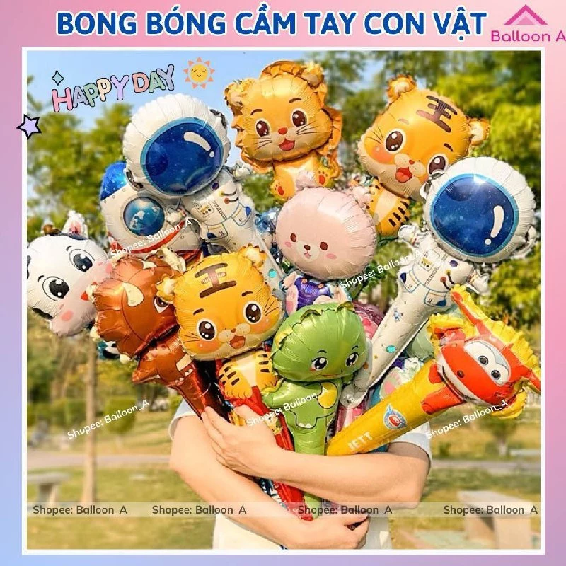 Bóng nhôm cầm tay hình thú