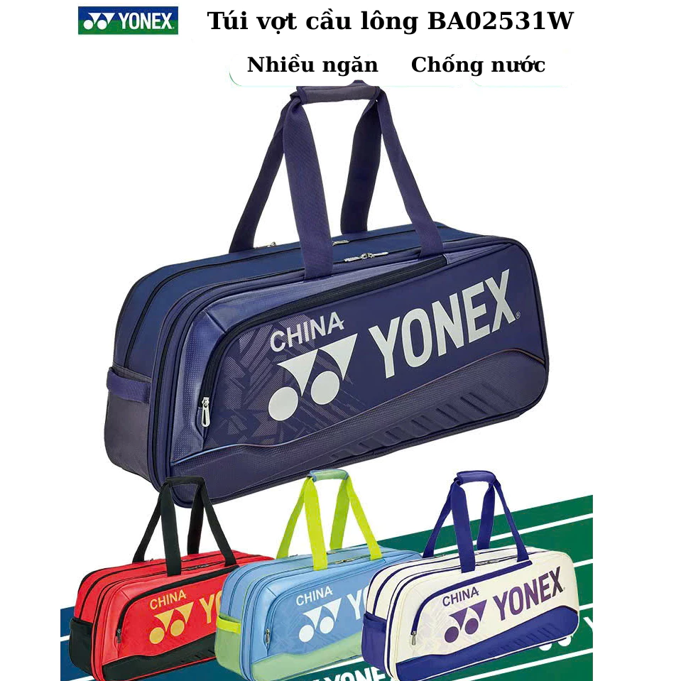 Túi, bao vợt cầu lông BA02531W mới 2025, chống nước, sang sịn