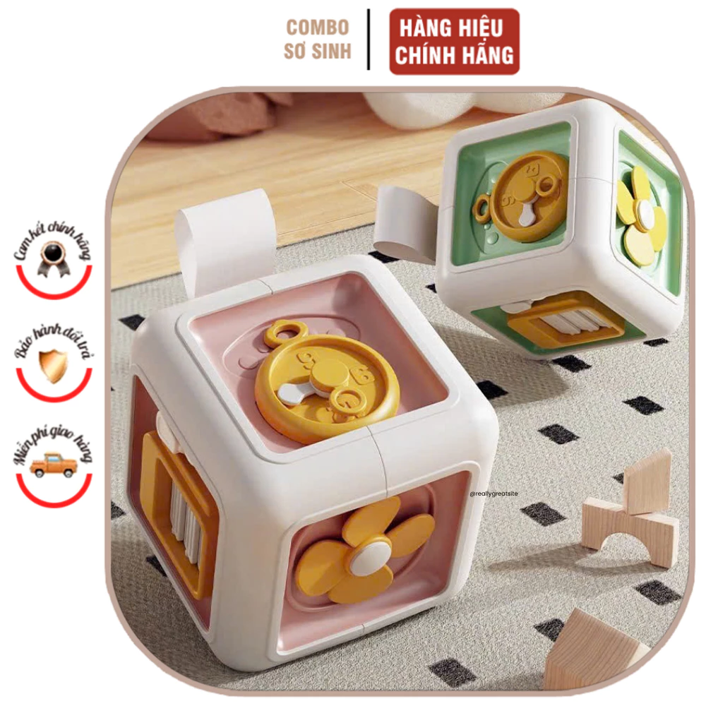 Hộp Đồ Chơi Đa Năng Thông Minh Busy Rubik Montessori Giáo Dục Sớm Phát Triền Trí Não Cho Bé Yêu