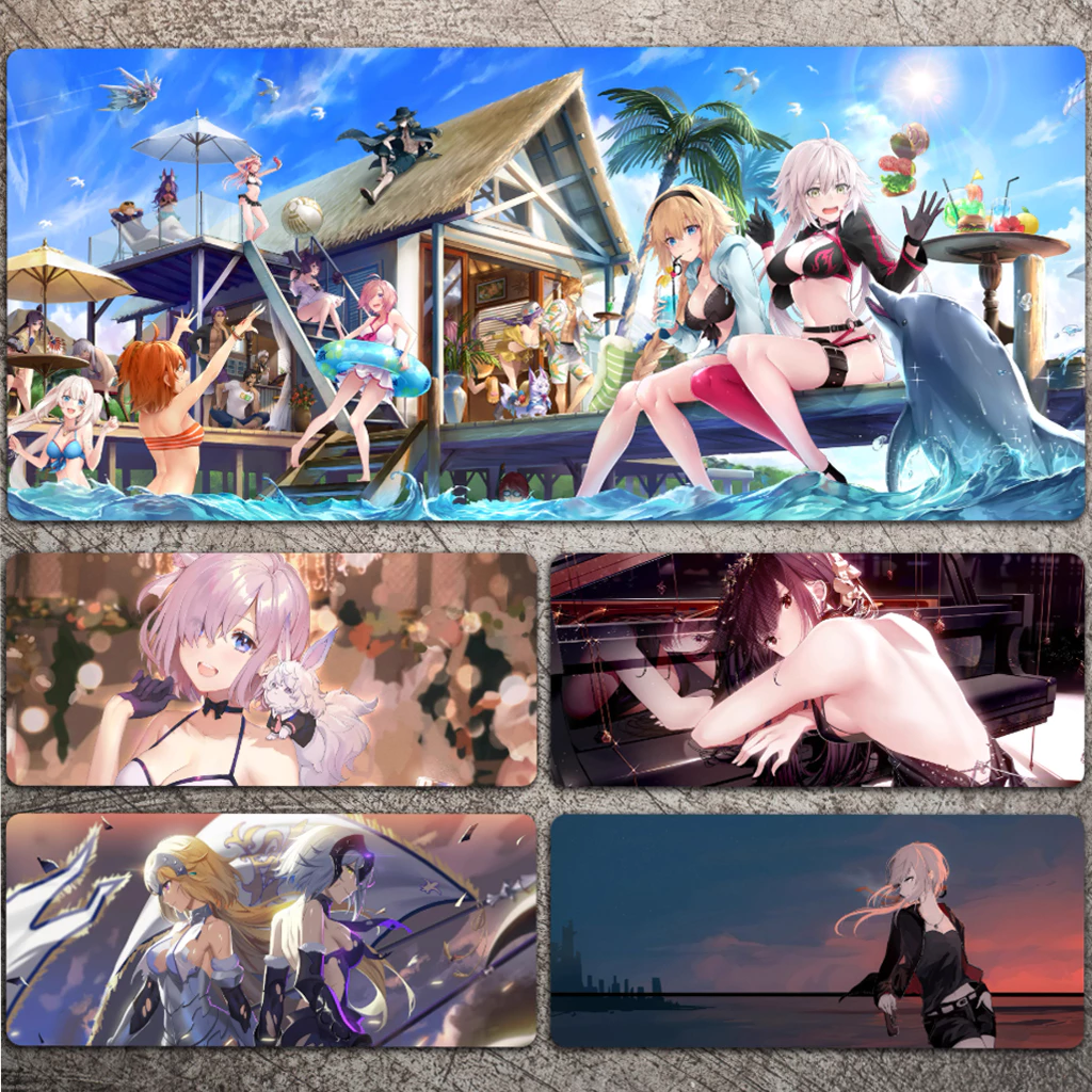 Lót chuột cỡ lớn Fate, pad chuột gaming, DESKMAT hoạ tiết Anime Saber Jeanne d'Arc full mẫu