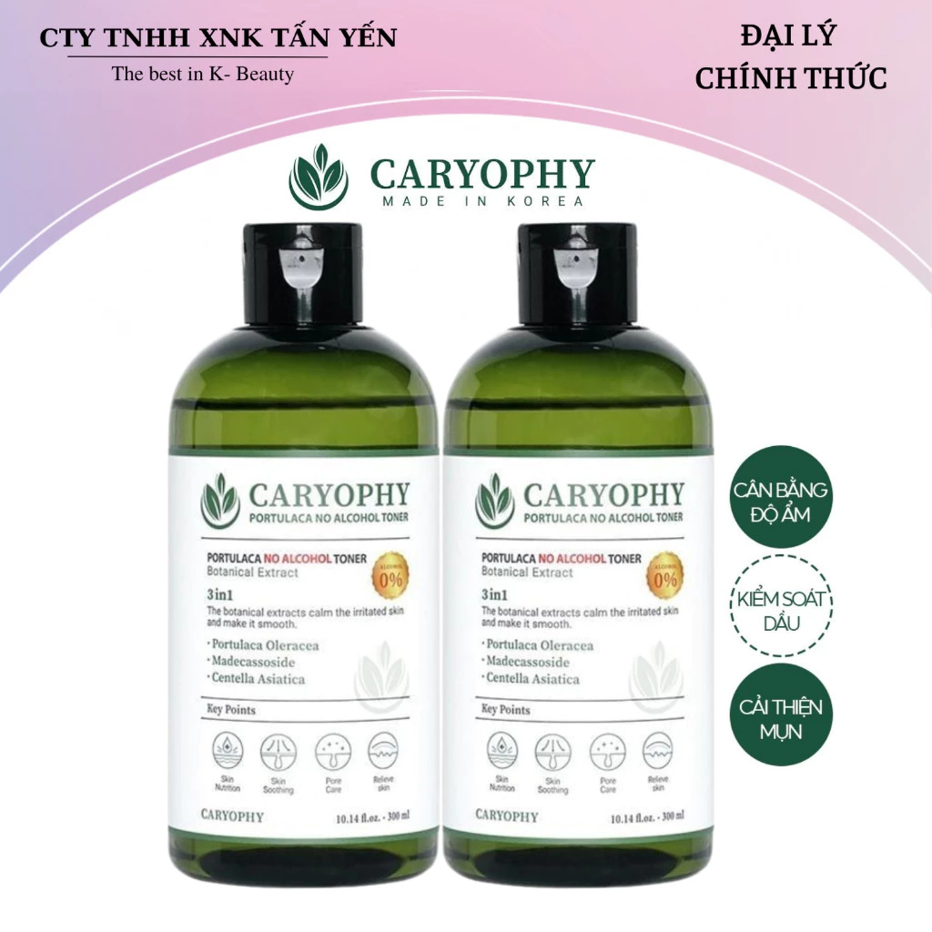 Nước Hoa Hồng Caryophy Portulaca Toner 300ml