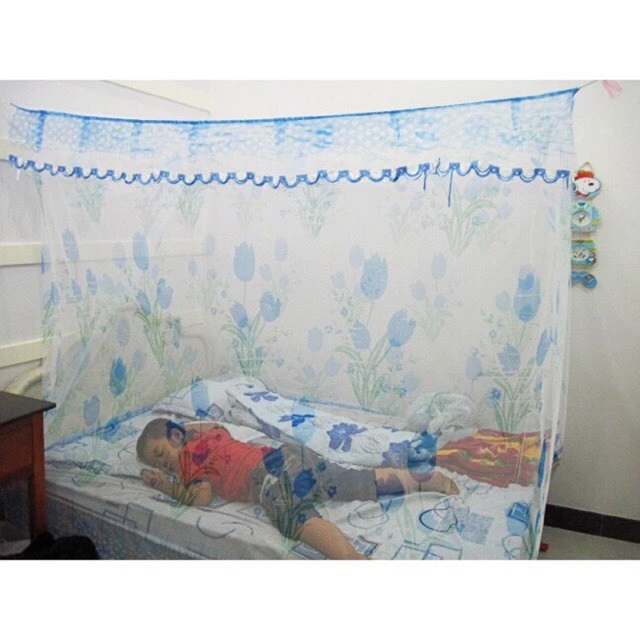 Mùng dây tuyn hoa không cửa 1m2x1m9 ,chống muỗi ngăn côn trùng kèm túi