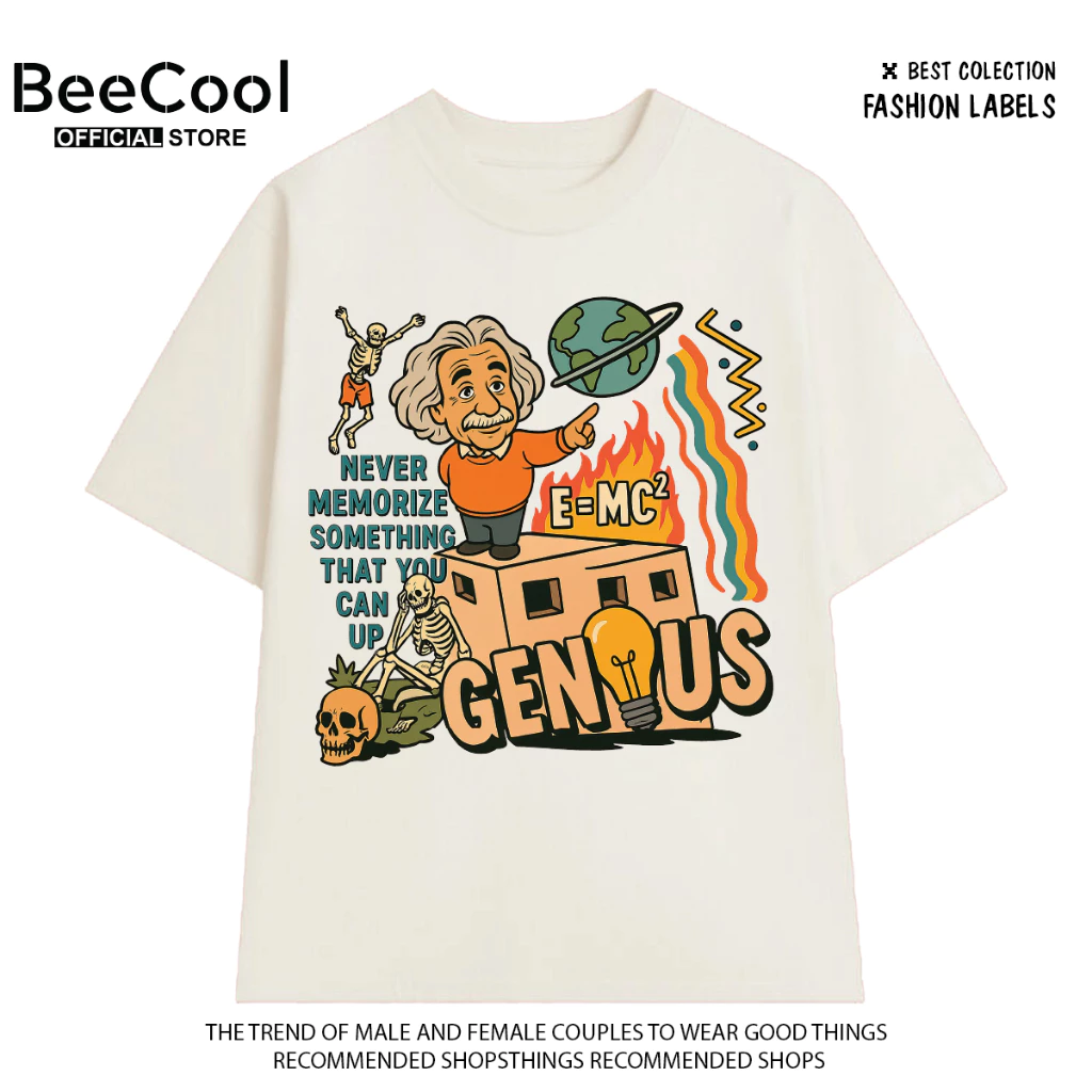 [EINSTEIN] Áo Thun Form Rộng OVERSIZE Hình In EINSTEIN Hot Hit, Chất Cotton Mềm Mịn
