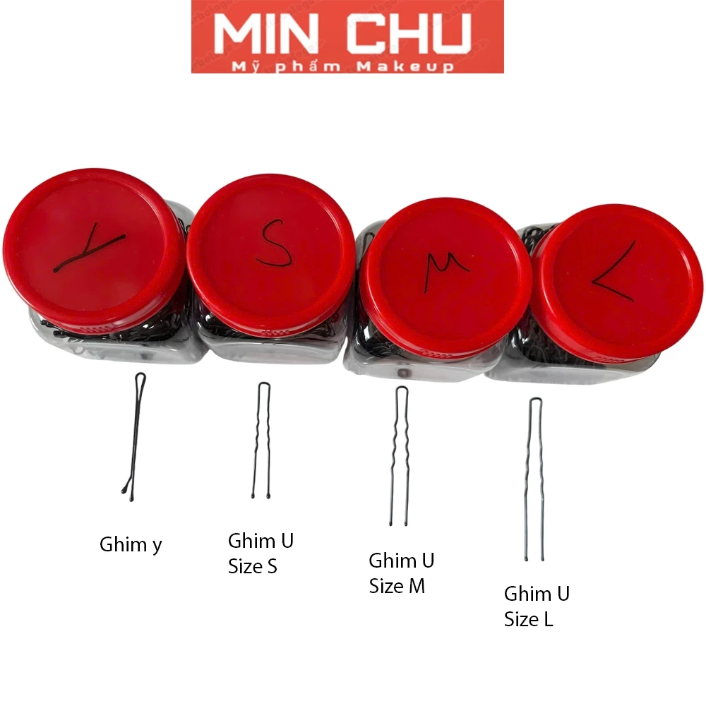 Kẹp Ghim Chữ U , Ghim Chữ Y Tầm  95 Cái Đến 100 Cái Cài Tóc Chuyên Nghiệp chính hãng bọc sơn đen chống gỉ