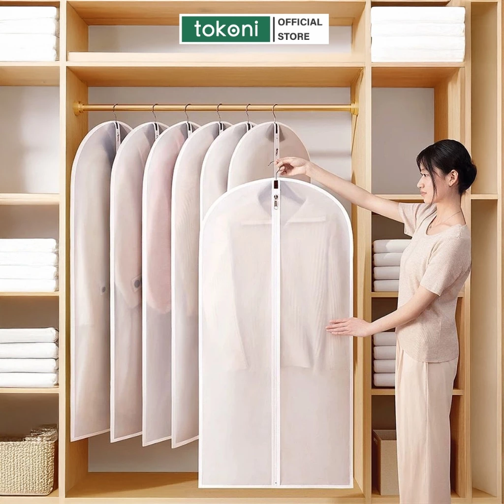 COMBO 10 Túi Bọc Quần Áo Chống Bụi Chống Nước PEVA JYoohome Túi Bảo Vệ Áo Vest Áo Khoác Tiện Dụng