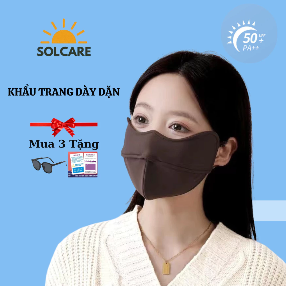Khẩu Trang Chống Tia Uv , Chống Nắng Phiên Bản YO (Có Gọng) Tặng Thẻ Test Uv