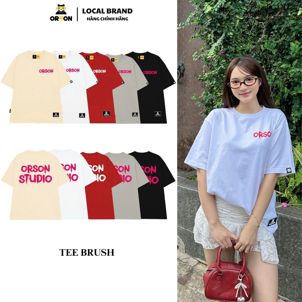 Áo thun Local Brand Orson Studio - Tee BRUSH Áo Form Rộng Tay Lỡ Nam Nữ, Thoáng Mát, Co Dãn