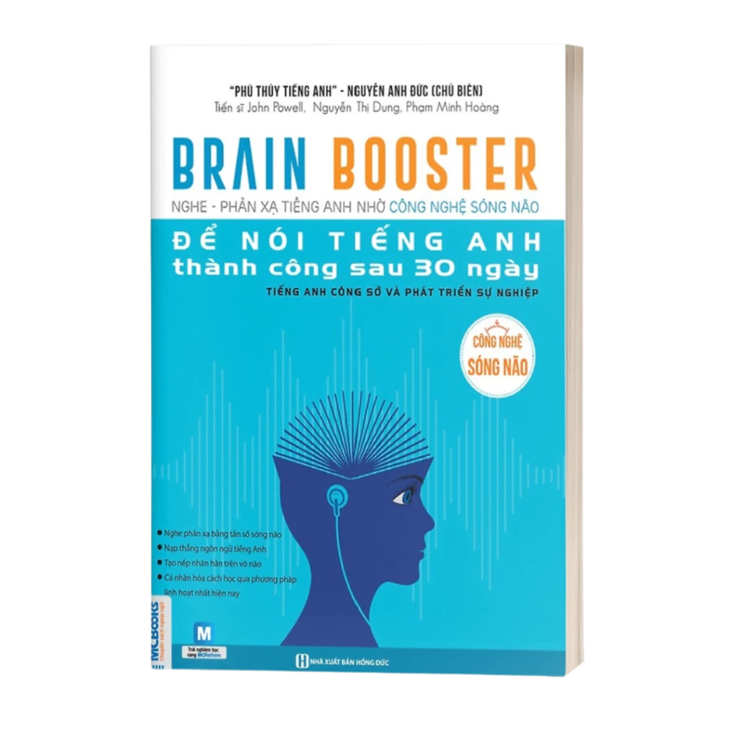 Sách - Brain Booster Nghe phản xạ tiếng Anh nhờ công nghệ sóng não - tiếng Anh phát triển sự nghiệp