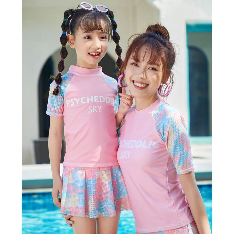 [12kg-65kg] Sét Đồ Đi Biển Cho Bé Gái Size Đại 35kg - Chất Lạnh Tắm Ráo Nước- Thời Trang Trẻ Em Moonbe Bộ Bơi Bé Gái Sky