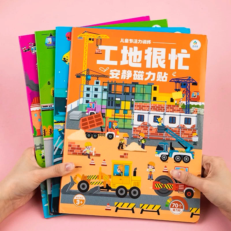 Sổ nam châm từ tính giao thông công trường Natra babythree cappybara nam châm tranh dán nam châm kuromi hót hit cho bé