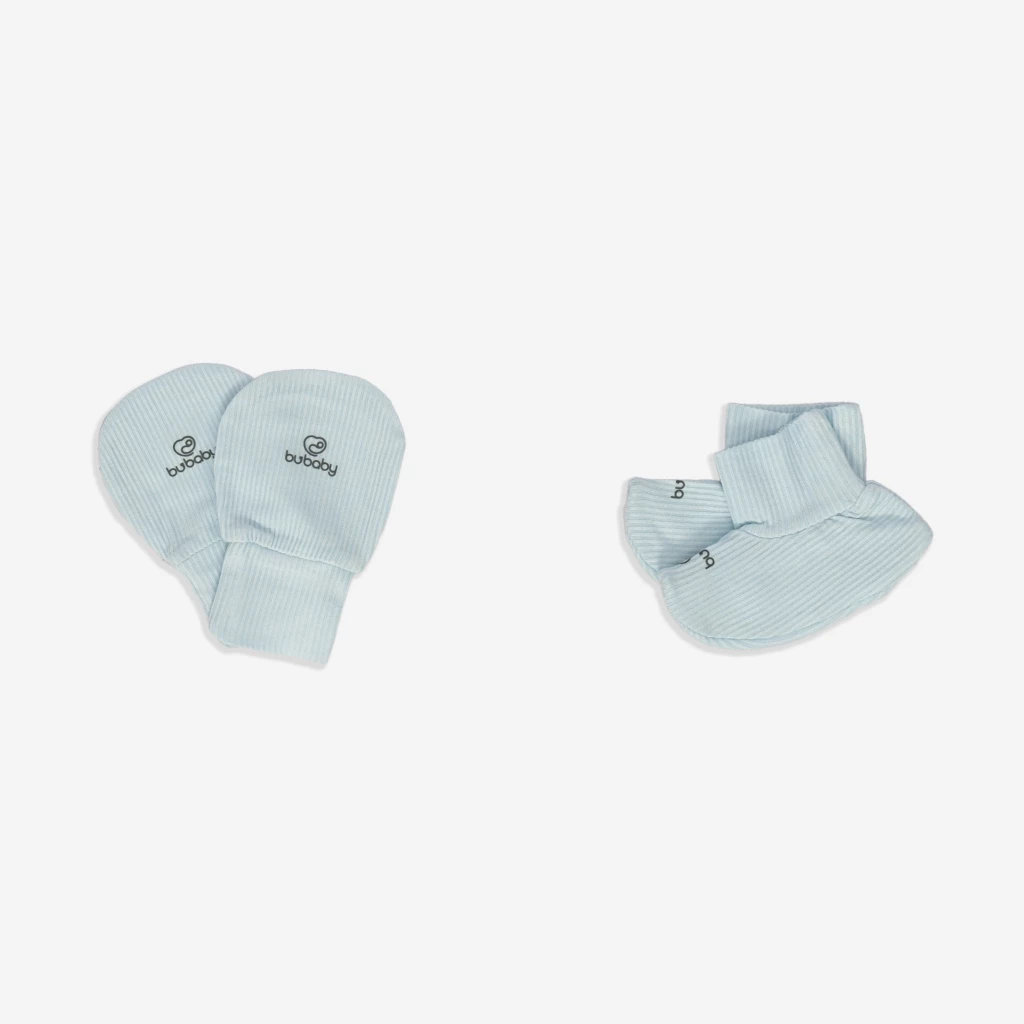 Bộ bao tay bao chân sơ sinh Siro BU Baby vải mềm mịn giúp bé chống cào xước mặt | ASR400006