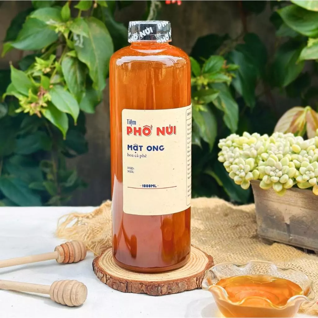 [Combo 4] 2l Mật Ong Hoa Cà Phê + 100Gr Tinh Bột Nghệ + 100Gr Trà Gừng - Tiệm Phố Núi