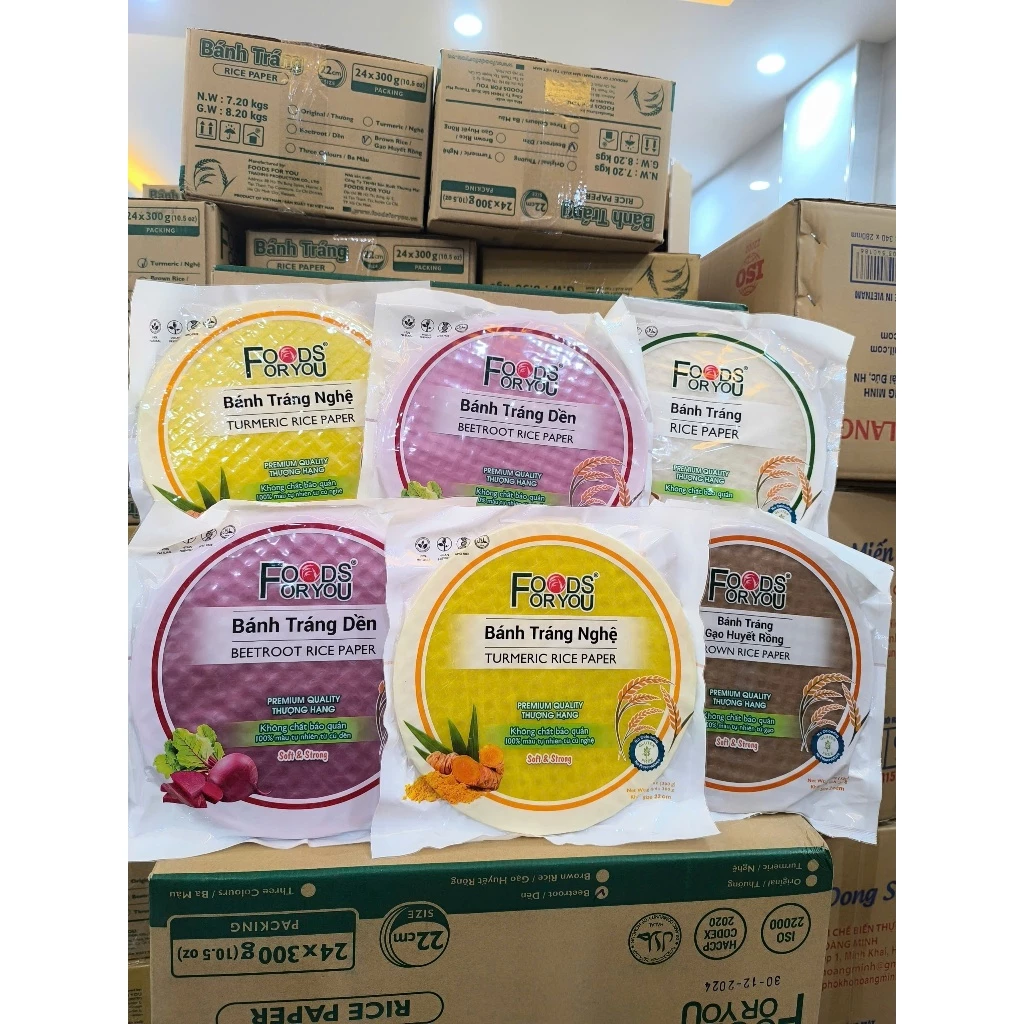 BÁNH TRÁNG CUỐN GỎI FOOFOR YOU gói 300g size 22cm dẻo dai không rách