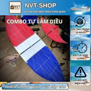 Combo khung diều sáo song vân đại trà chính mỹ cáp quang cho diều 1m2 1m7 2m5 3m5 giá phải chăng