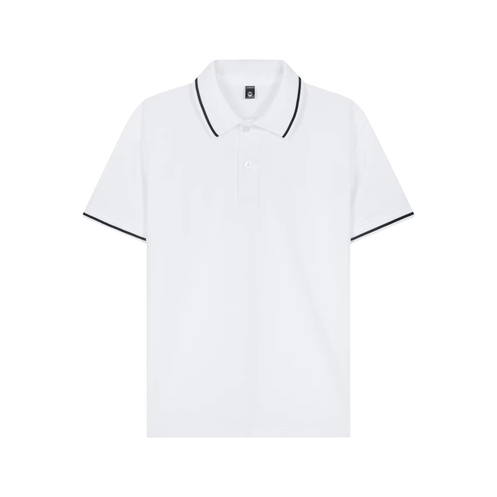 Áo thun polo nữ vải cá sấu phối sọc viền tay cổ Everest store 15 màu