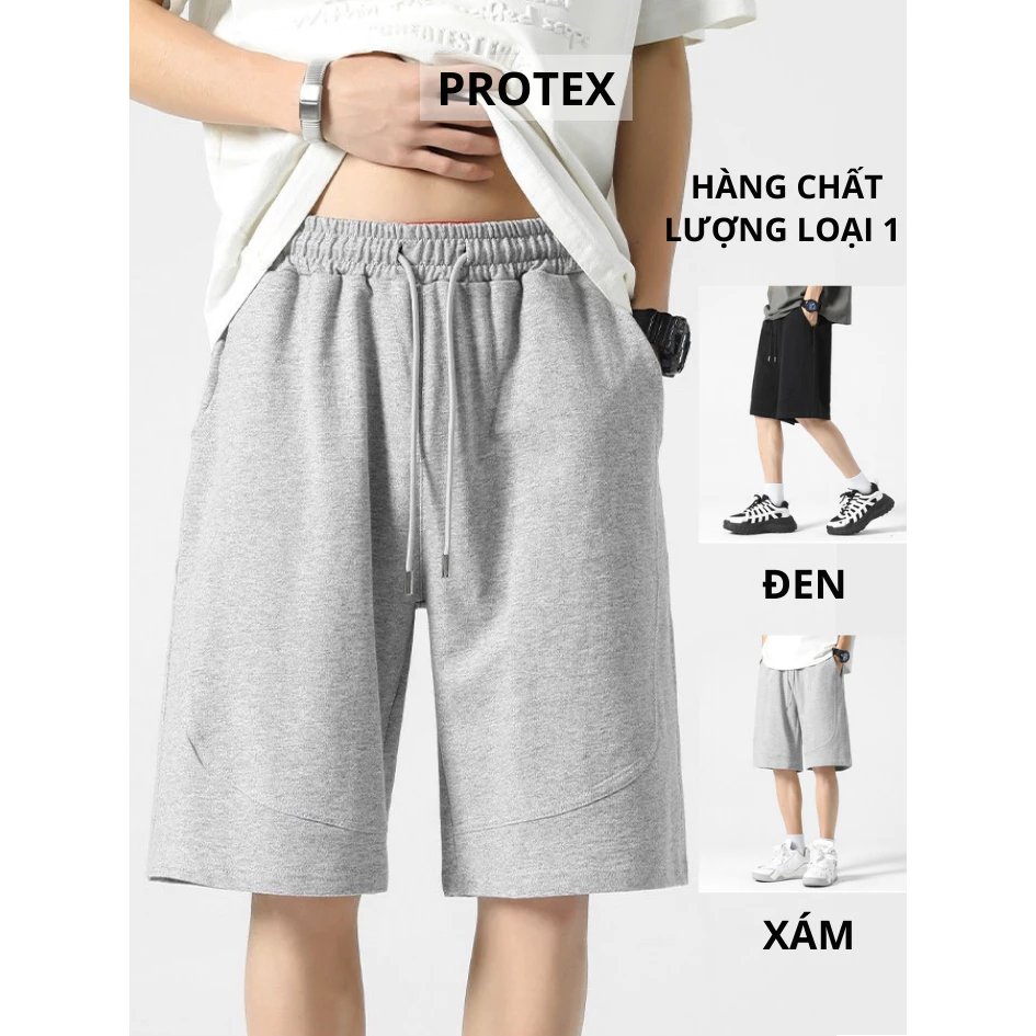 HÀNG LOẠI 1 Quần short nam Protex Unisex vải umi cao cấp Đứng form dày dặn có túi hậu logo