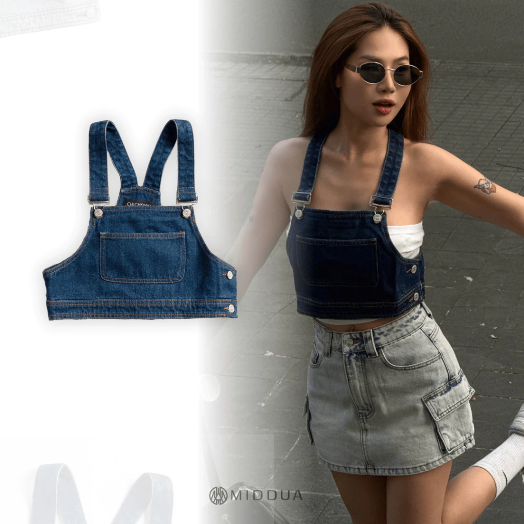 [MIDDUA] - CMJ1399 Yếm Jean Crop