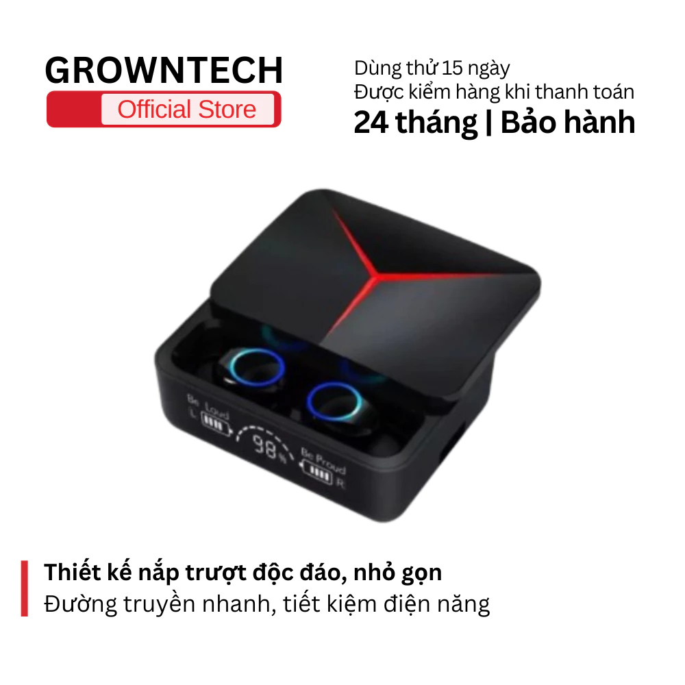 Tai nghe không dây M90 tws bluetooth âm thanh nổi thấp kèm hộp sạc 5.3