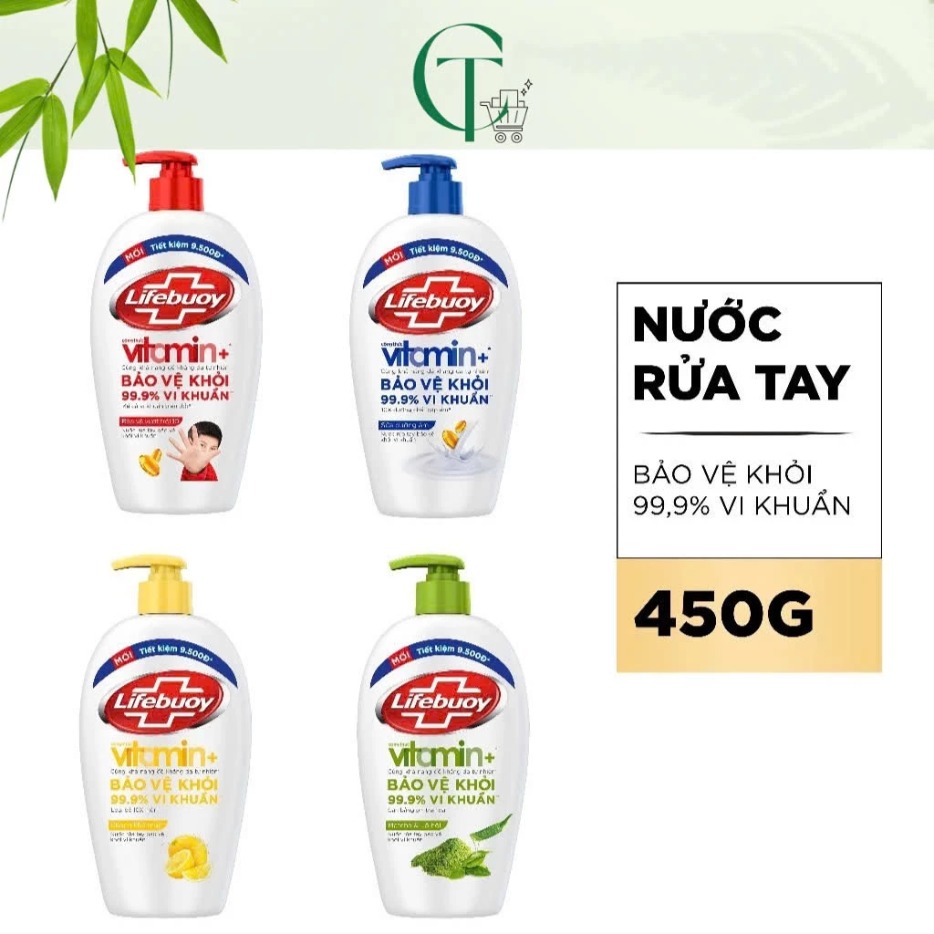 Nước rửa tay Lifebuoy bảo vệ vượt trội chai 450ml