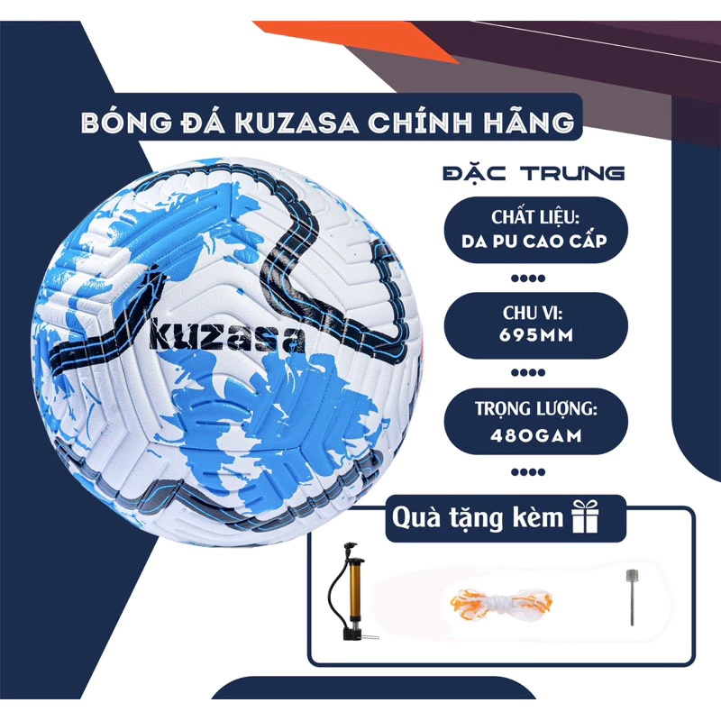 BÓNG ĐÁ SỐ 5 MẪU 2018 (khuyến mãi kim bơm+ túi đựng bóng+ bơm bóng)