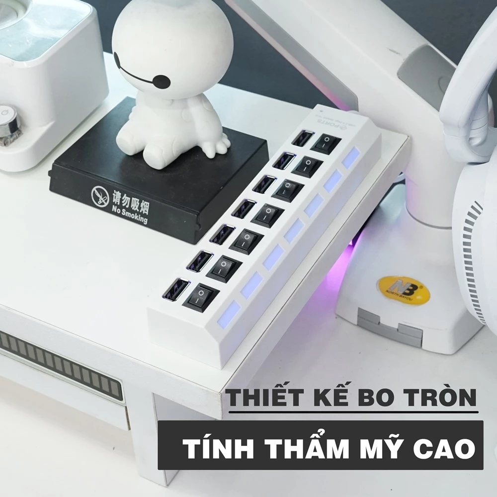 Bộ Chia USB HUB 2.0 / 3.0 Chất Liệu Nhựa / Nhôm Cao Cấp Tốc Độ Cao Mở Rộng Cổng Cắm Máy tính