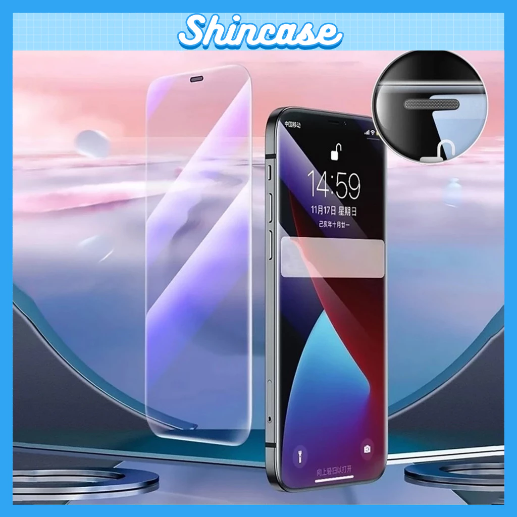 Kính Cường Lực iPhone Vô Cực Không Viền Siêu Trong, Che Bụi Màng Loa - iP X/XS/XR/11/12/13/14/15/16/17/18/Pro/Max