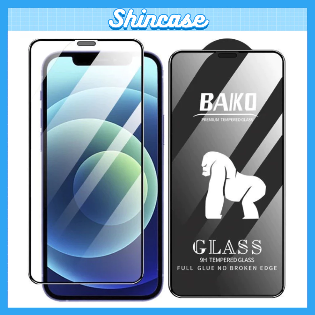 Kính Cường Lực iPhone BAIKÔ Cao Cấp, Siêu Dẻo, Full Màn Cho iP 6/6s/7/8/Plus/X/XS/XR/11/12/13/14/15/16/17/Pro/Max/Mini