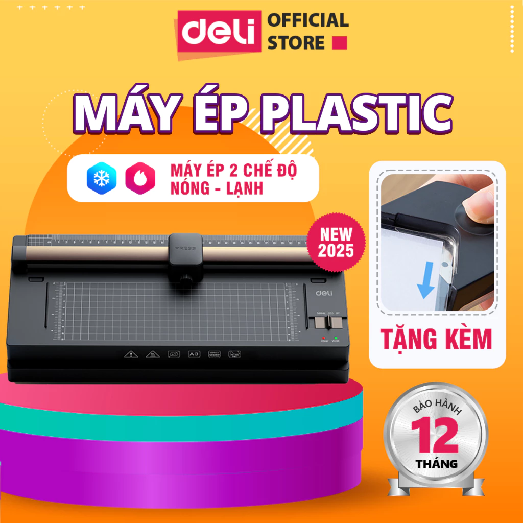 [TẶNG BỘ CẮT + BO GÓC] Máy Ép Plastic A3 Công Suất Lớn 600W, Máy Ép Plastic 2 Chế Độ Nóng Lạnh Cao Cấp
