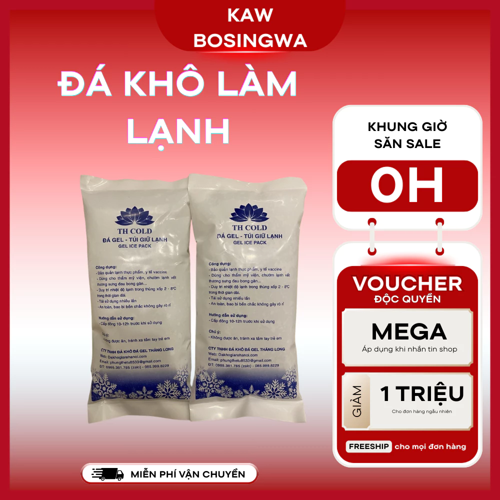 Túi đá gel khô làm mát KAW/SWI (Tặng kèm khi mua áo điều hòa) giữ lạnh, tái sử dụng